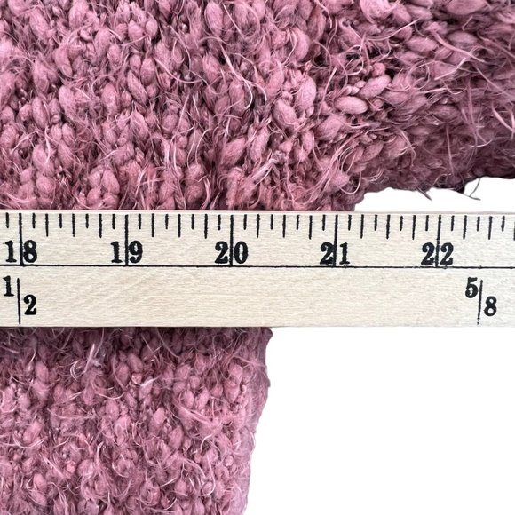 Knox Rose Fuzzy Eyelash Soft Lace Back Pullover Sweater Pink Womens Size… - Picture 6 of 13